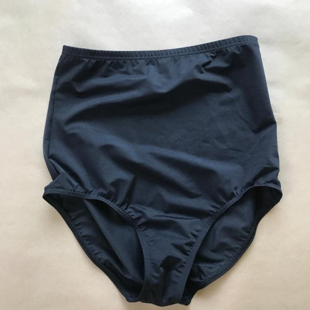Black Ultra high waist swim bottom by Lands End